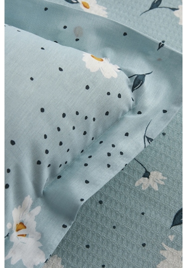 Karaca Home Daisy %100 Pamuk Tek Kişilik Pike Takımı Mint Mint