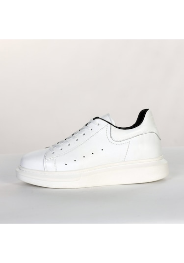 Boy Uzatan Gizli Topuklu Beyaz Spor Ayakkabı Beyaz
