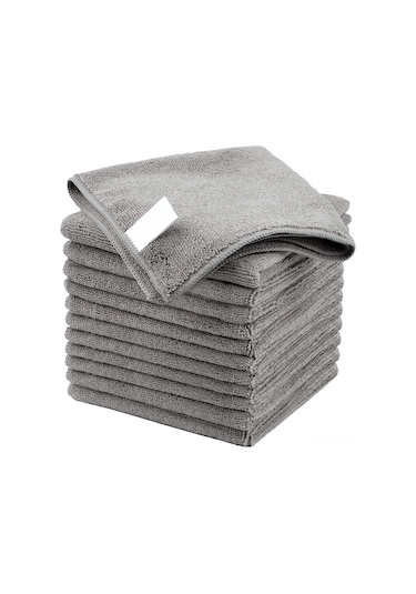 Yifomall Küçük Ev Aletleri Mikrofiber Temizlik Bezi: Suyu Çeker, Yağı Tutmaz, Yırtıcı Olmayan, Çoğu Yerde Kullanılabilir 12 Adet