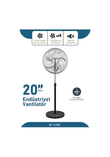 Sinbo Sf-6792 Ayaklı Vantilatör - Siyah - 130 Watt
