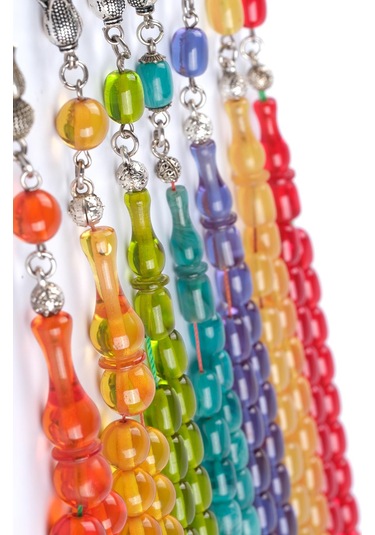 Sıkma Serisi Sarı Kehribar Tesbih Metal Püsküllü Tesbih Küre Kesim