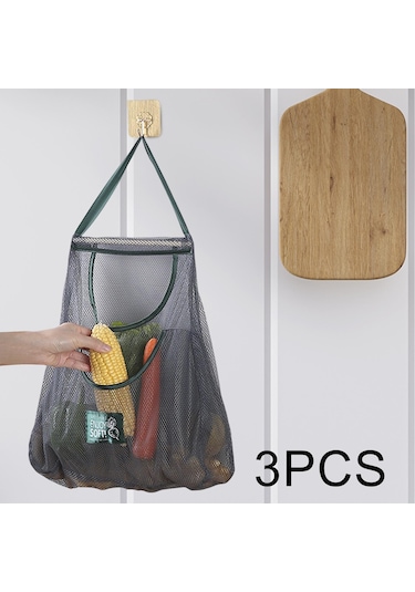 Suntek Meyve Sebze Mutfak Kamp C Için 3'lü Depolama Örgü