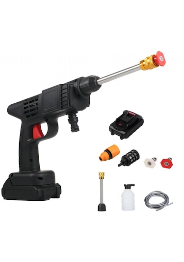 Carub Oto Yıkama Tabancası Şarjlı Ve Yüksek Basınçlı Bahçe Sulama Tabancası Çantalı