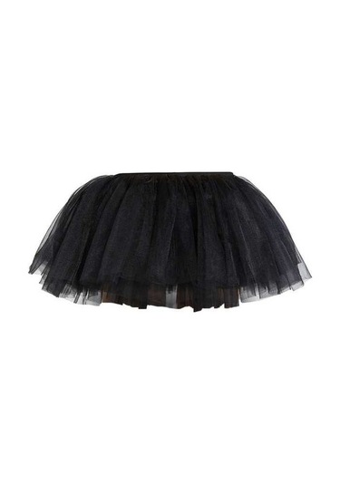 Fastbuy Suntek Kadın Tül Tutu Etek, Katmanlı Siyah, Lüks Malzemeli Etek Siyah