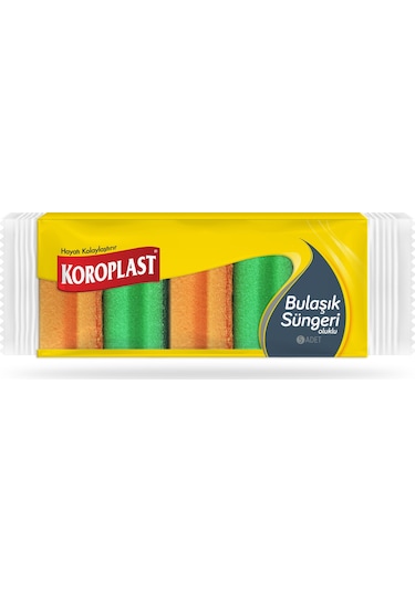 Koroplast Oluklu Bulaşık Süngeri 6 x 5'li