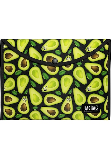 Jacbag Yeşil Avokado Kadın A4 Çıtçıtlı Dosya Defter Tablet Ve Evrak Çantası