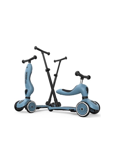 Scoot And Ride Push And Go Ebeveyn Kontrollü Çocuk Scooter Steel 240527-00071