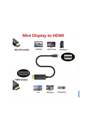 Mini Display To Hdmı Çevirici Kablo 2k 4k Md-hdmı Kablo 1.8m