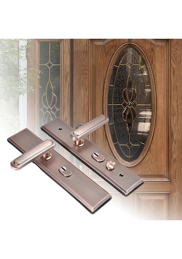 Suntek Paslanmaz Çelik Kapı Kolu Sağlam Kahverengi