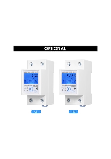 Maiyame Dds668 Model Akıllı Işıklandırmalı Sayfalı Enerji Sayaç, Ac 230v Tek Fazlı Ray Tipi, Sıfırlama Fonksiyonu, 5-80a, Avrupa Standartı