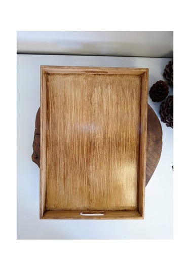 Doğal Ahşap Eskitme Dekoratif Kahve, Çay, Söz, Nişan, Sunum , Servis Tepsisi Eskitme Kahve