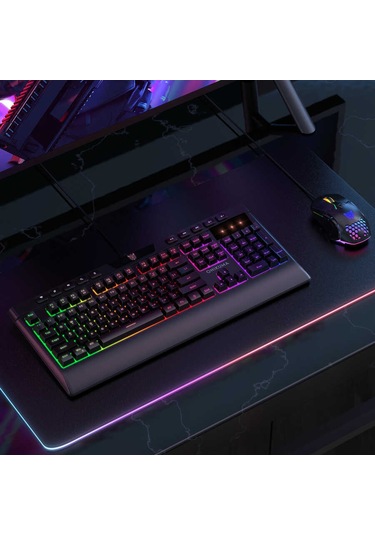 Kilifone - Oyuncu Klavye Mouse Seti Onikuma G21 Rgb Oyuncu Klavye Mouse Seti - Siyah - T17096