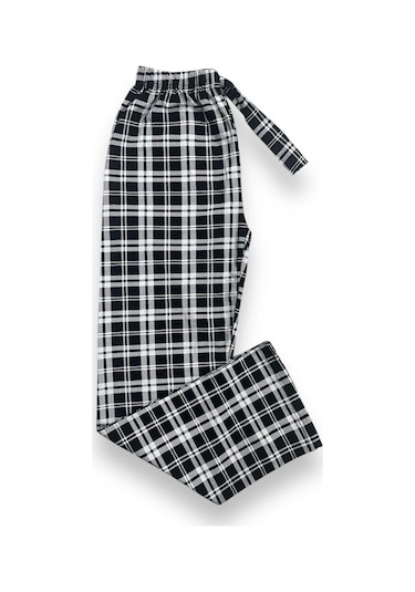 Ekose Desenli Beli Lastikli Unisex Pijama Altı Ekose1