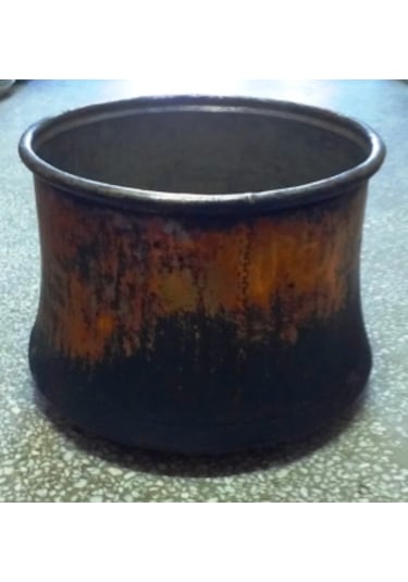 Eski Bakır Dövme Kazan 3300 Kg Ağız Çap 34 Cm Taban 38 Cm 22 Lt Diğer