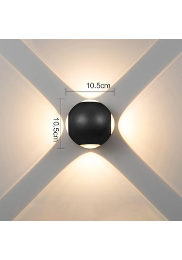 Homyl Aplik 3000k Sıcak Ev Dekorasyonu Için Duvara Monte 6000k-beyaz Siyah
