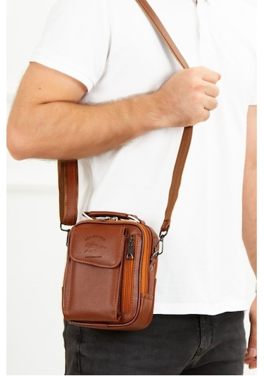 Newish Polo Postacı Kasalı Kapaklı Cepli El Çantası Küçük Boy-suni Deri Taba