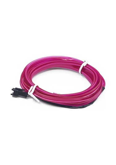 Cbtx Araba Dekorasyonu İçin 5m Çakmak El Şerit Işığı Ortam Işıkları Sürücülü Parlayan Halat Işığı - Pembe