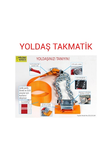 Yoldaş Takmatik 8'li Gold Takmatik Kar Zinciri Suv Ve Binek İçin