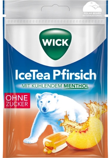 Wick Icetea Pfirsich Mit Kühlendem Menthol 72 G