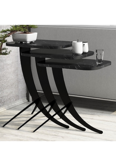 Variant Pion Metal Ayaklı 3Lü Zigon Sehpa (322107055)