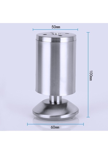 Sones Paslanmaz Çelik Tel Çekme Kalınlaştırılmış Sütun Kanepe Mobilya Dolap Ayağı, Yükseklik: 100mm