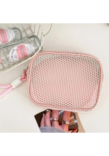 Elmpaly Tofu Blok File Çanta Bilek Kayışlı Büyük Kapasiteli Pastel Renkli Bozukluk Cüzdanı