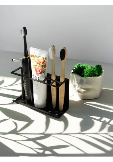 Dayorder Diş Fırçası Ve Macunu İçin Duvar Tipi Tutucu 92341225 Siyah
