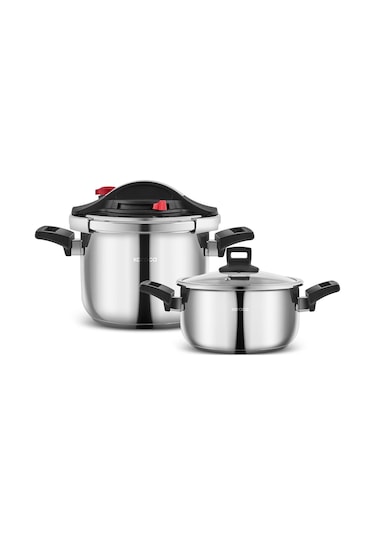 Karaca Vitola İndüksiyon Tabanlı Düdüklü Tencere Seti 4+6 Lt