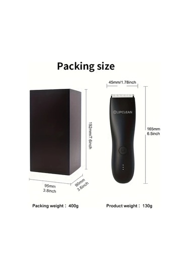 Dashanshop Siyah Taban Yok Groin Vücut Kılı Trimmer Çift Başlı Cilt Dostu Hassas Kesim Şarj Edilebilir Erkek Ball Shaver