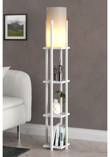 Retohome Beyaz Rafli Lambader 4002