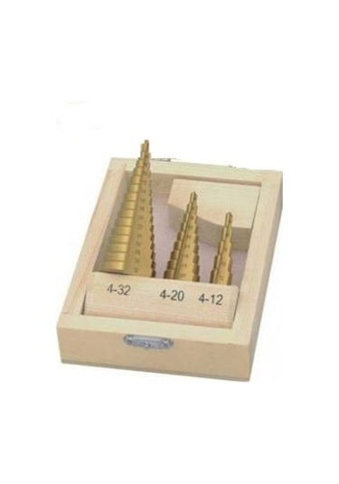 3 Parça Kademeli Panç Matkap Uç Seti Matkap Panç Takımı