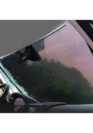 Xuweiwei Genişletilebilir Araç Güneşlik Seti - Ön Arka Camlar Ve Rüzgarlık İçin 15.75 X 49.21 İn Siyah Uv Korumalı Isı Yalıtımı