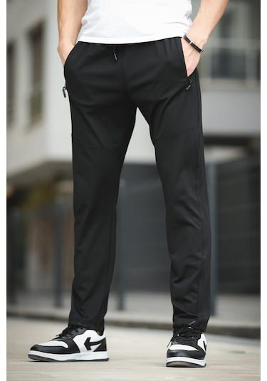 Oksit Gervasio Slim Fit Dalgıç Kumaş Kapüşonlu Fermuarlı Erkek Eşofman Takımı 001