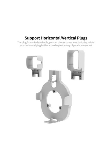 Novahub Duvara Monte Eero Pro 6 Yönlendirici Askısı - Siyah/beyaz, Çıkarılabilir Fiş Tutucu, Kablo Saklama, Vidalı/vidasız Montaj