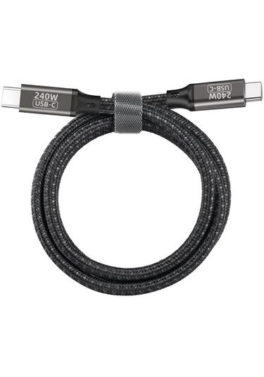 Siyah Qg02 Type-c To Type-c Pd3.1 Data Kablosu 240w 480mbps 3 Metre-zore