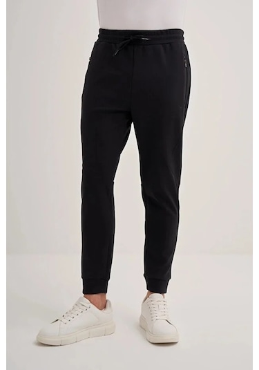 Cazador Slim Fit Rahat Kumaş Eşofman Altı-80010 Siyah