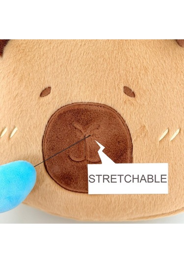 Yunboo Capybara Desenli Yumuşak Plüsh Çanta, Çekilebilir Balık Kollü, Okul Ve Günlük Kullanıma Uygun 29x33 Cm