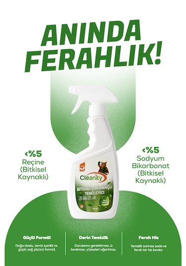 Bitkisel Çok Amaçlı Temizleyici 750 Ml Leke Çıkarıcı, Yağ Sökücü, Yüzey Temizleyici Tekli