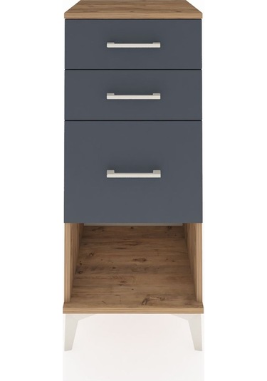 Hyperion Komodin 3 Çekmeceli 44x44x106 Çam-antrasit Çam