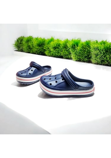 Günlük Sabo Hastane,hemşire,doktor Sandalet Terlik Lacivert - Kırmızı - Beyaz