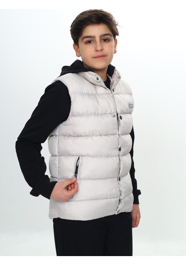 Toontoy Erkek Çocuk Göğsü Armalı Şişme Yelek Bej