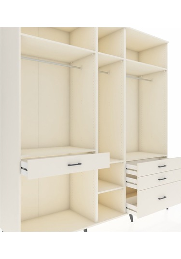 Kronos Dolap 7 Raflı 4 Çekmeceli 3 Askılı 220x59x243 Aytaşı-aytaşı/aytaşı Aytası/aytası