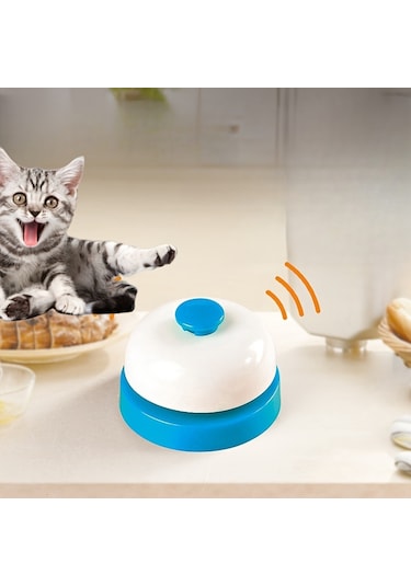 1 Adet Renkli Metal El Zili Mavi