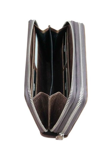 Guard Çift Fermuarlı Crazy Kahve Deri El Çantası - Grd2403xw22446 Diğer Çok Renkli