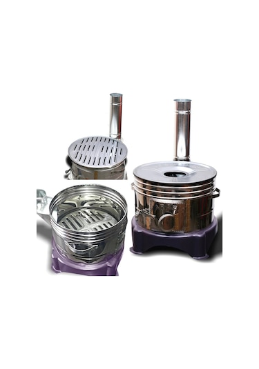 Yaramış Paslanmaz Çelik Kamp Sobası - Kestane Sobası - Mangal