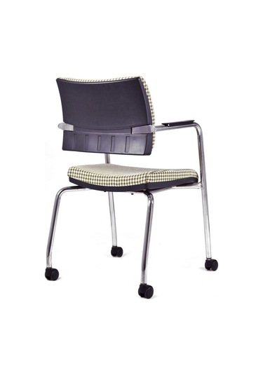 Koltukstilim Sahra Kare Desenli Kumaş Tekerlekli Çalışma Koltuğu Ofis Koltuğu Diğer