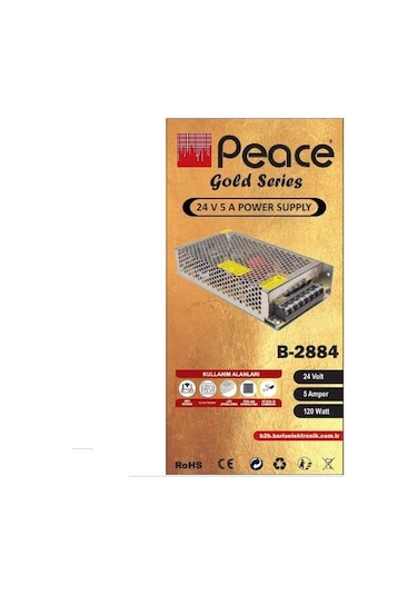 Peace B2884 Led Kamera Adaptörü Metal Kasalı 120w 24v 5a