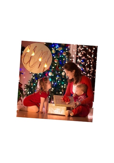 Agoodshop Led Dize Işık 6ft 20 Ledler Mini Pille Çalışan Dize Işık Sıcak Beyaz 1 Adet Polisilikon 2v