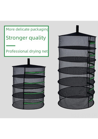 Symbee 4 Katlı Reçine Kurutma Ağı - Zipli Kapatılabilir, Çevre Dost Malzeme, Sebze-meyve-balık Kurutucu, Bahçe Gereci, 60cm Çaplı