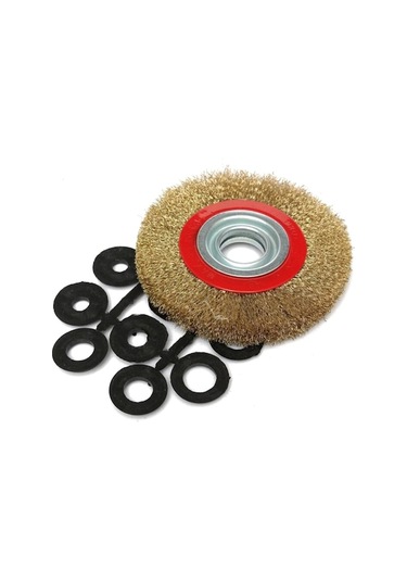 Tezgah Taşlama Makinesi Cilalama, Çapak Alma, Pas Ve Temizleme İçin 6 İnç Tel Tekerlek Fırçası Paslanmaz Çelik